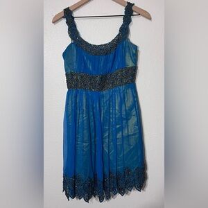 Adrianna Papell Blue Evening Dress